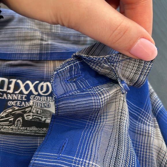Dixxon Flannel Company Bamboo Short Sleeve Button Up in Ocean Blvd Size Medium - Picture 7 of 9